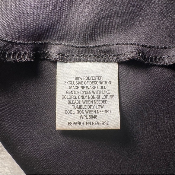 Cute Black Slip Dress with Lace Trim - Picture 7 of 7